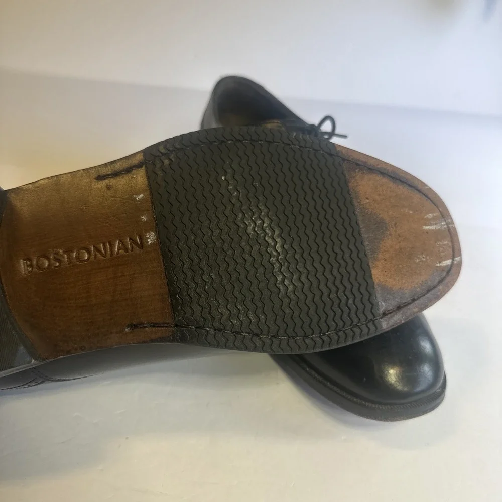 Bostonian Stockbridge  29112 Men's Size 9.5D Black Cap Toe Oxford Dress Shoes